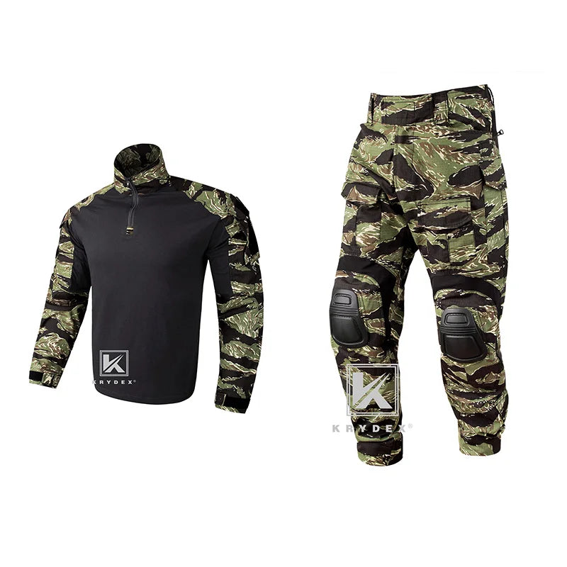 KRYDEX Camouflage Shirt & Pants Kit For Outdoor Hunting Hiking Gear