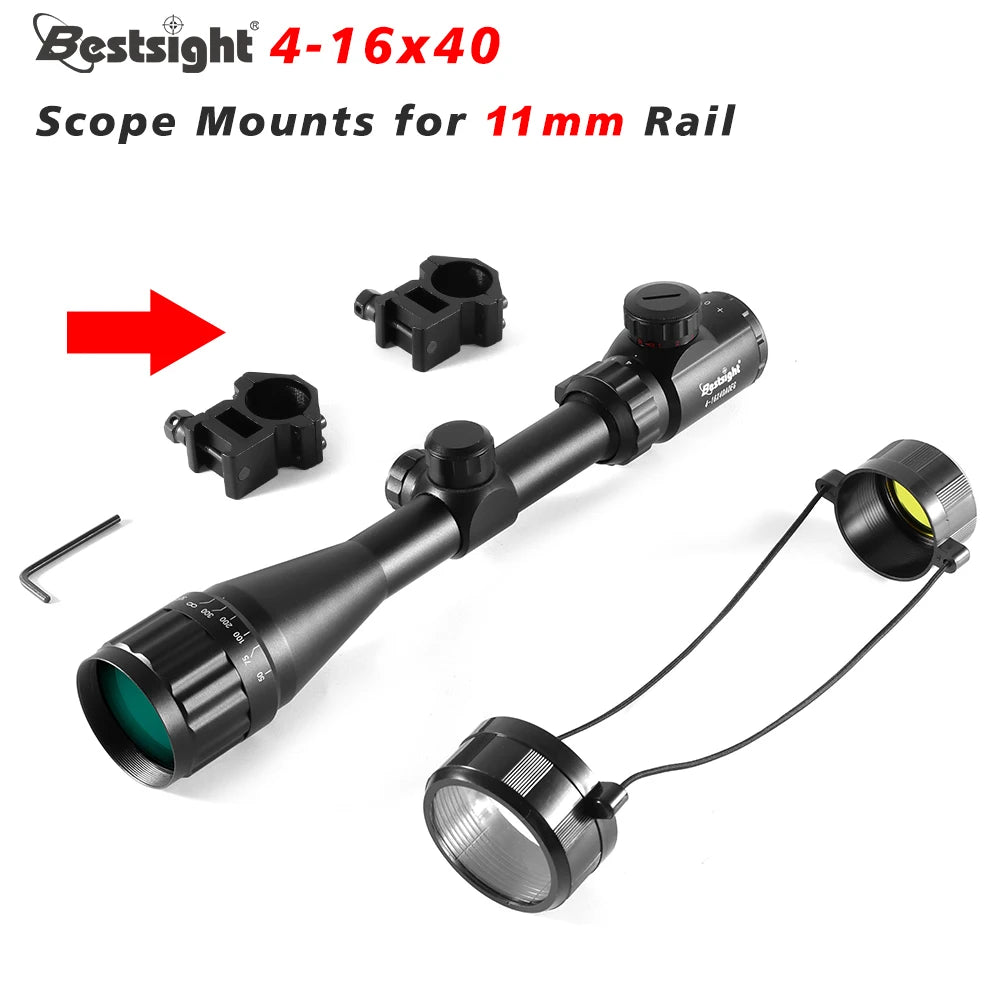 4-16X40 AOE Optics Hunting Riflescope Red & Green Dot Illuminated Sight