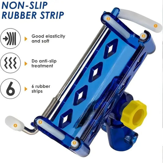 2-piece stainless steel fishing rod holder, 360° adjustable self-lock