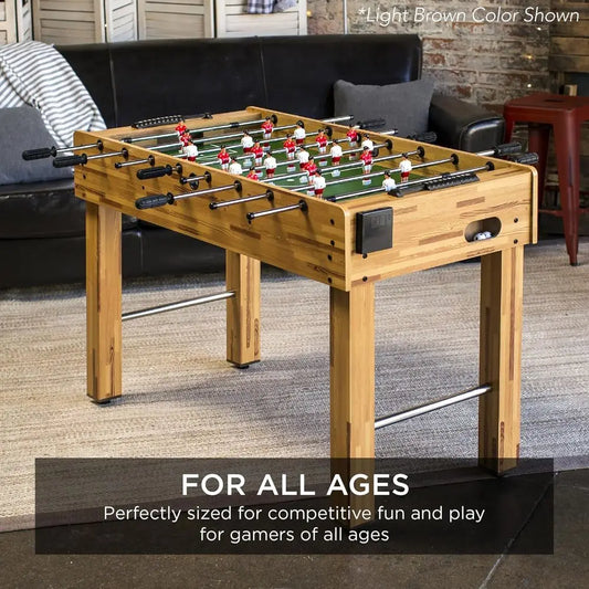 Competition Sized Foosball Table, Arcade Soccer Table for Home, Game Room, w/2 Balls, 2 Cup Holders