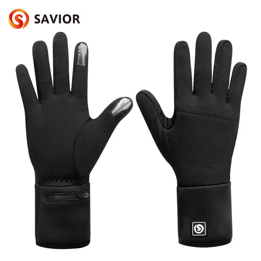 Winter Wind & Waterproof Thermal Heated Gloves with Rechargeable Battery