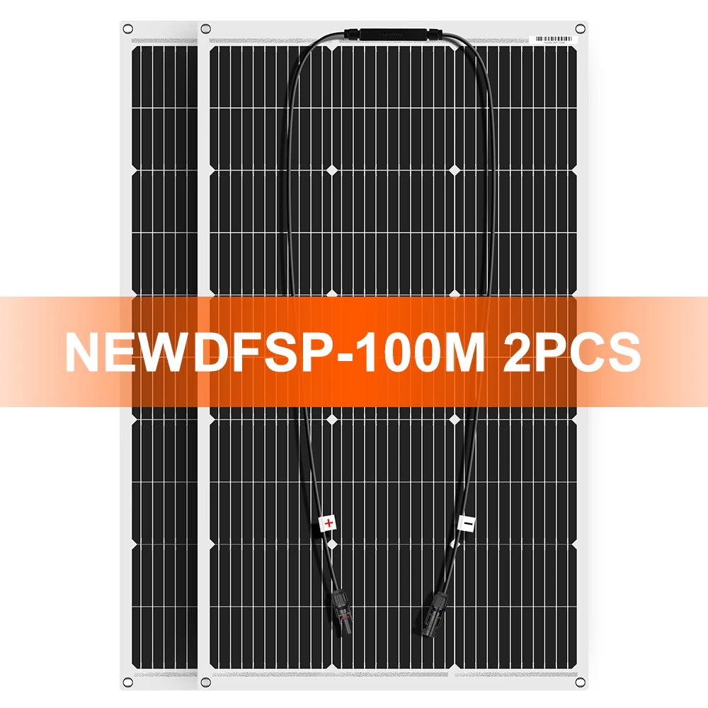 18V 100-400W Flexible Waterproof Monocrystalline Solar Panels