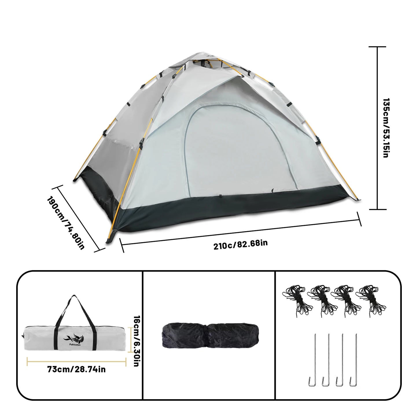 2-4 Person Camping Windproof Tents, Easy To Set Up, lightweight