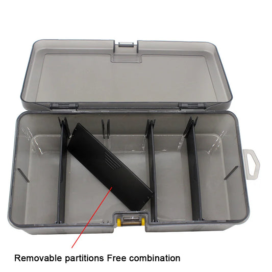 Portable Lure Tackle Box Removable Plastic Fishing Tackle Box Fake Bait Hook Tool Storage Box