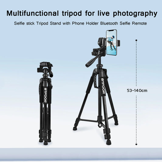 Tripod Aluminum Tall 55” 140CM Stand With Quick Plates Mount Pan Head For Canon Nikon DSLR SLR Digital Camera