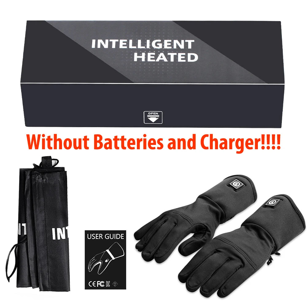 Winter Wind & Waterproof Thermal Heated Gloves with Rechargeable Battery