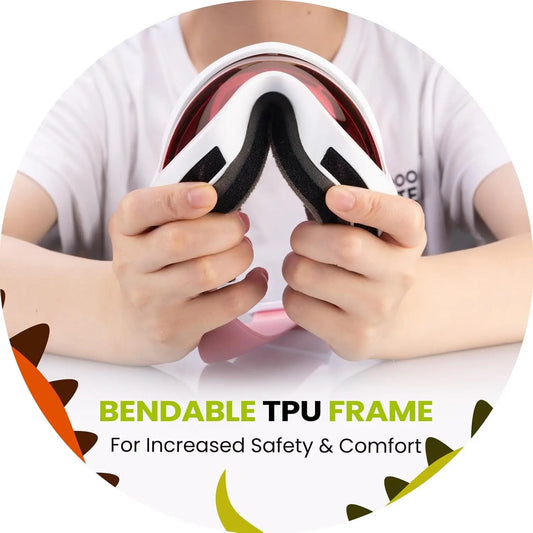 kids Ski Goggles - Helmet Compatible Boys & Girls with 100% UV Protection