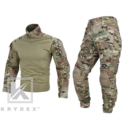 KRYDEX Camouflage Shirt & Pants Kit For Outdoor Hunting Hiking Gear