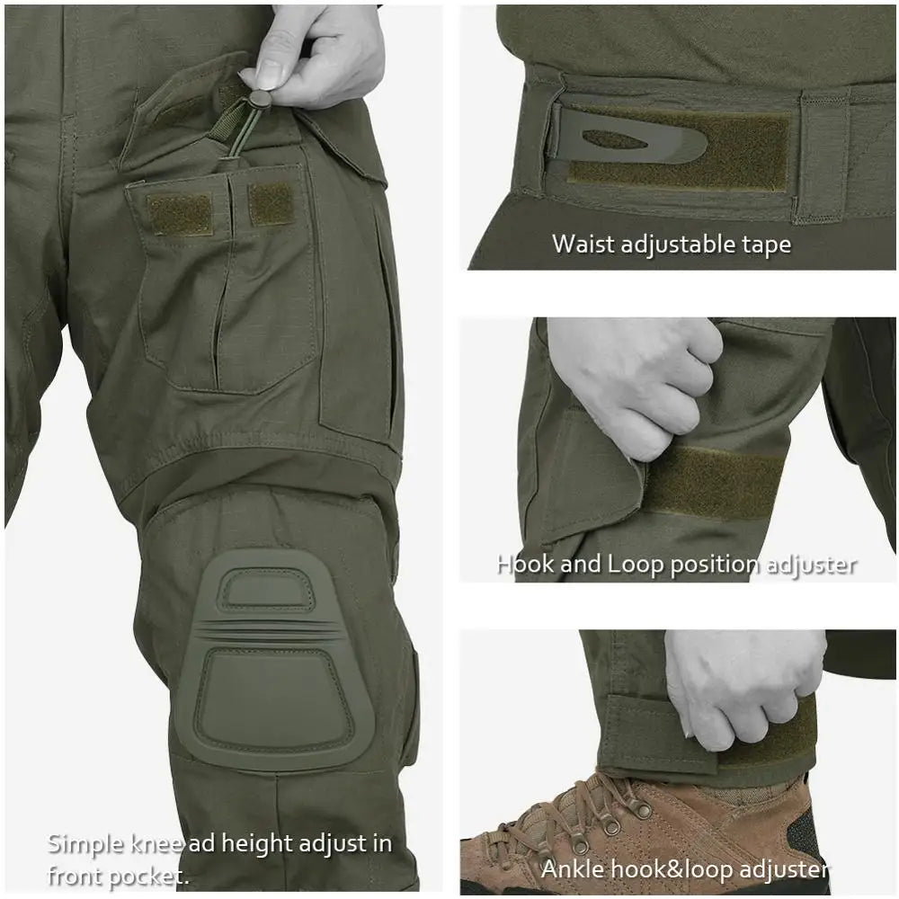 KRYDEX Camouflage Shirt & Pants Kit For Outdoor Hunting Hiking Gear