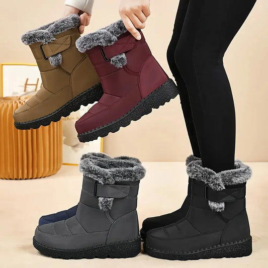 Women's Winter Boots  2026 New Faux Fur Long Plush Platform Shoes Warm Cotton Couples Ankle Boots