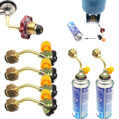 Gas Butane Cylinder Tank Charging Valve Refill Direct Connector Adapter For Outdoor