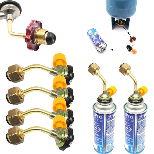 Gas Butane Cylinder Tank Charging Valve Refill Direct Connector Adapter For Outdoor