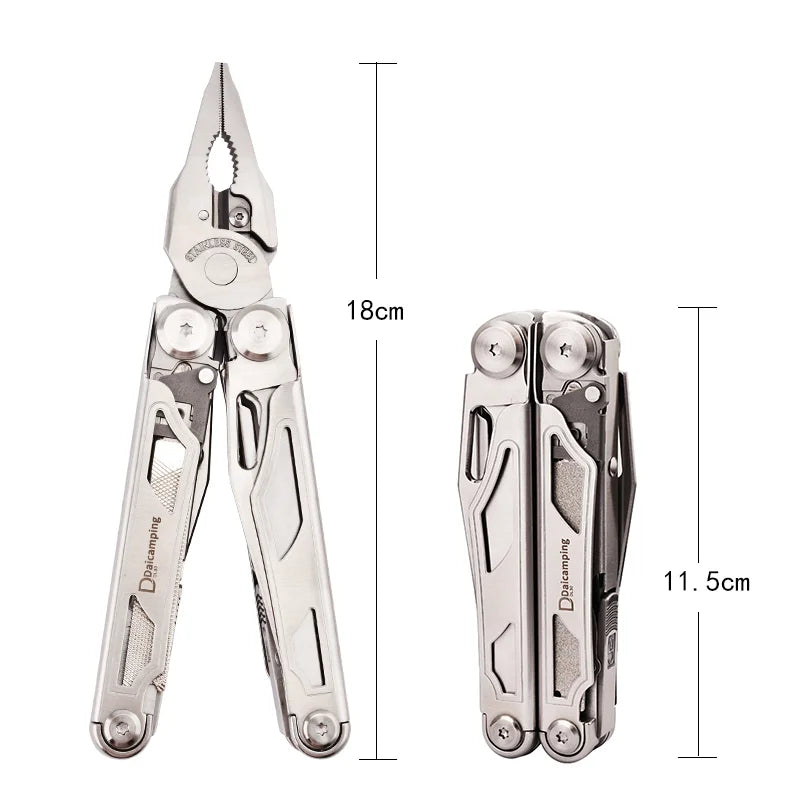 Daicamping DL30 Multitools Hand Clamp Folding Knives Scissor Cutters Pliers