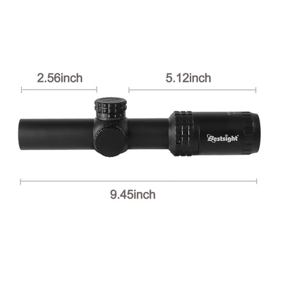 1-5X24 Tactical Optical Rifle Scope Red and Green Illuminated Reticle Ar15 Sight