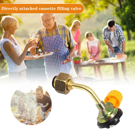 Gas Butane Cylinder Tank Charging Valve Refill Direct Connector Adapter For Outdoor