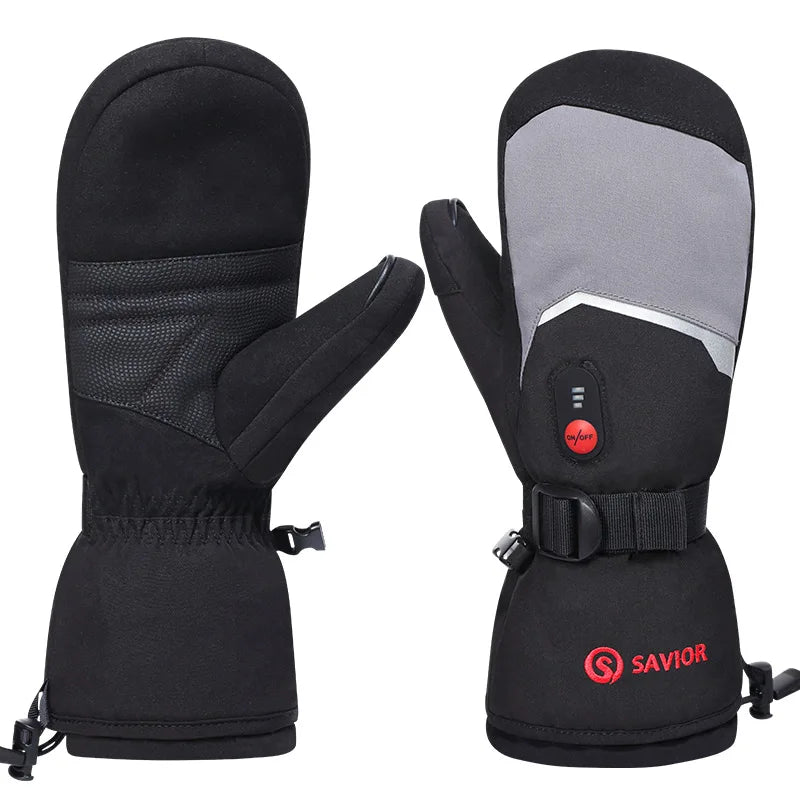 Savior Heat Winter Mittens Heated Gloves Rechargeable Battery for Men Women
