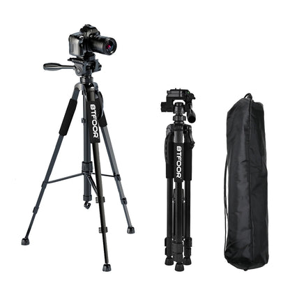 Tripod  Aluminum Tall 55” 140CM Stand With Quick Plates Mount Pan Head For Canon Nikon DSLR SLR Digital Camera