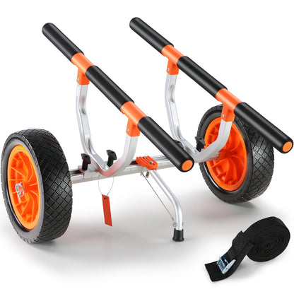 Kayak Cart 450lbs Detachable Canoe Trolley Cart with 12'' Tires