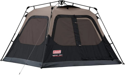 Instant Camping Tent with 1-Minute Setup, Tent with Pre-Attached Poles, Air Vent, & Carry Bag