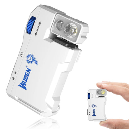 WUBEN G5 Rechargeable EDC Flashlight, 400 Lumens Dual Light Sources Mini RGB Light, Pocket Flashlights