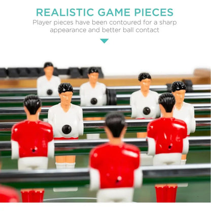 Competition Sized Foosball Table, Arcade Soccer Table for Home, Game Room, w/2 Balls, 2 Cup Holders