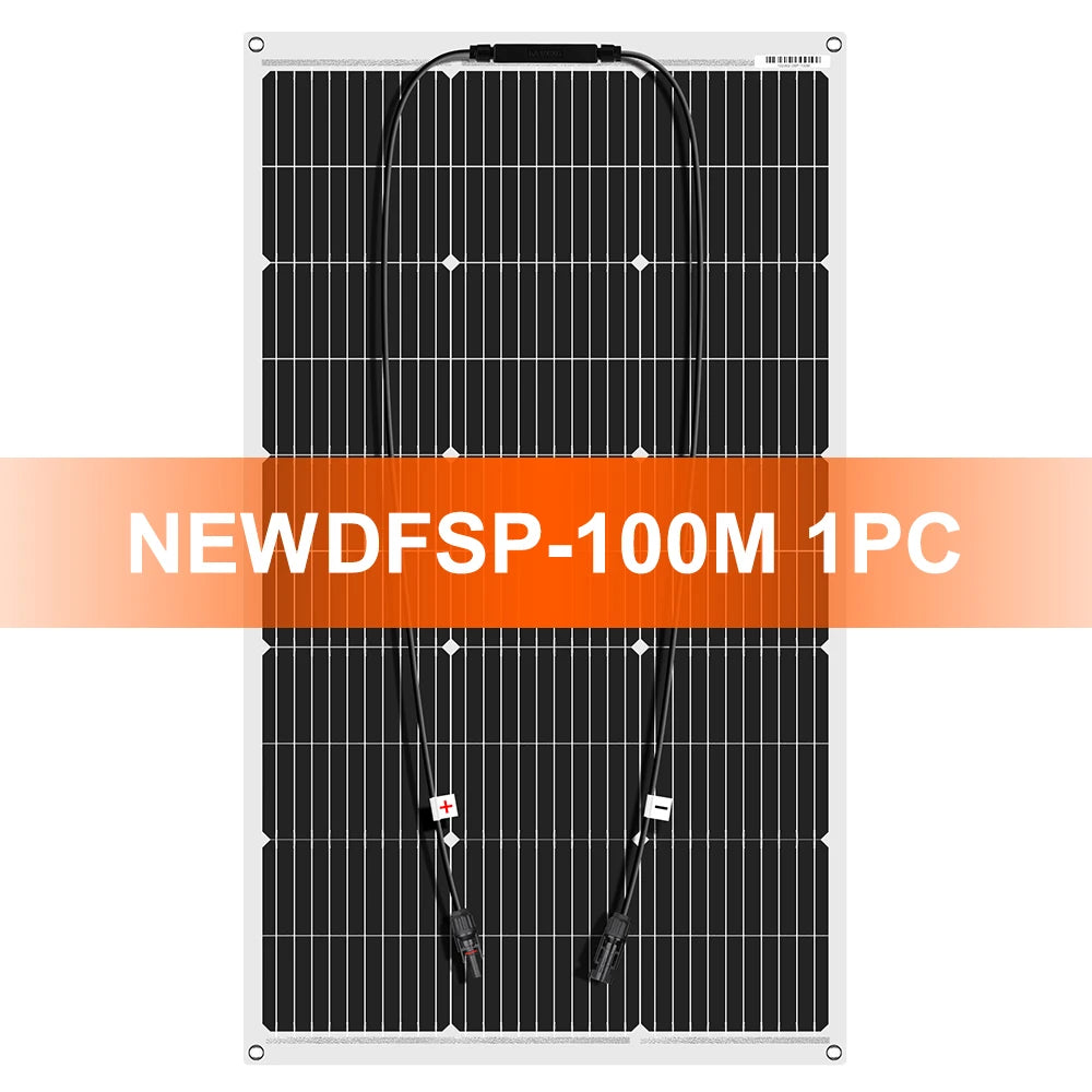 18V 100-400W Flexible Waterproof Monocrystalline Solar Panels