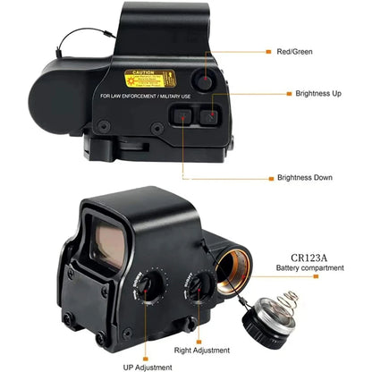 558 Red Dot Sight Holographic Sight Red Green Dot Reflex Sight with Picatinny 20mm Quick Release Mount