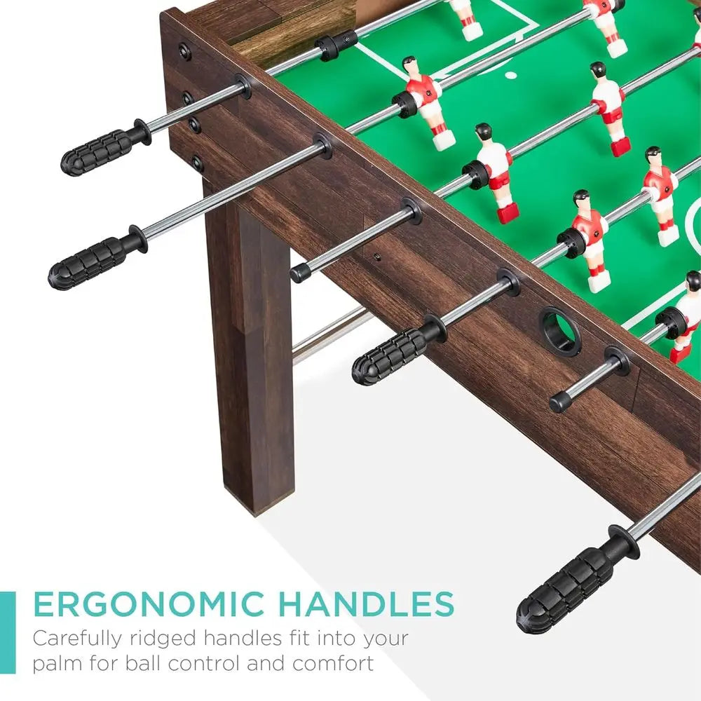 Competition Sized Foosball Table, Arcade Soccer Table for Home, Game Room, w/2 Balls, 2 Cup Holders