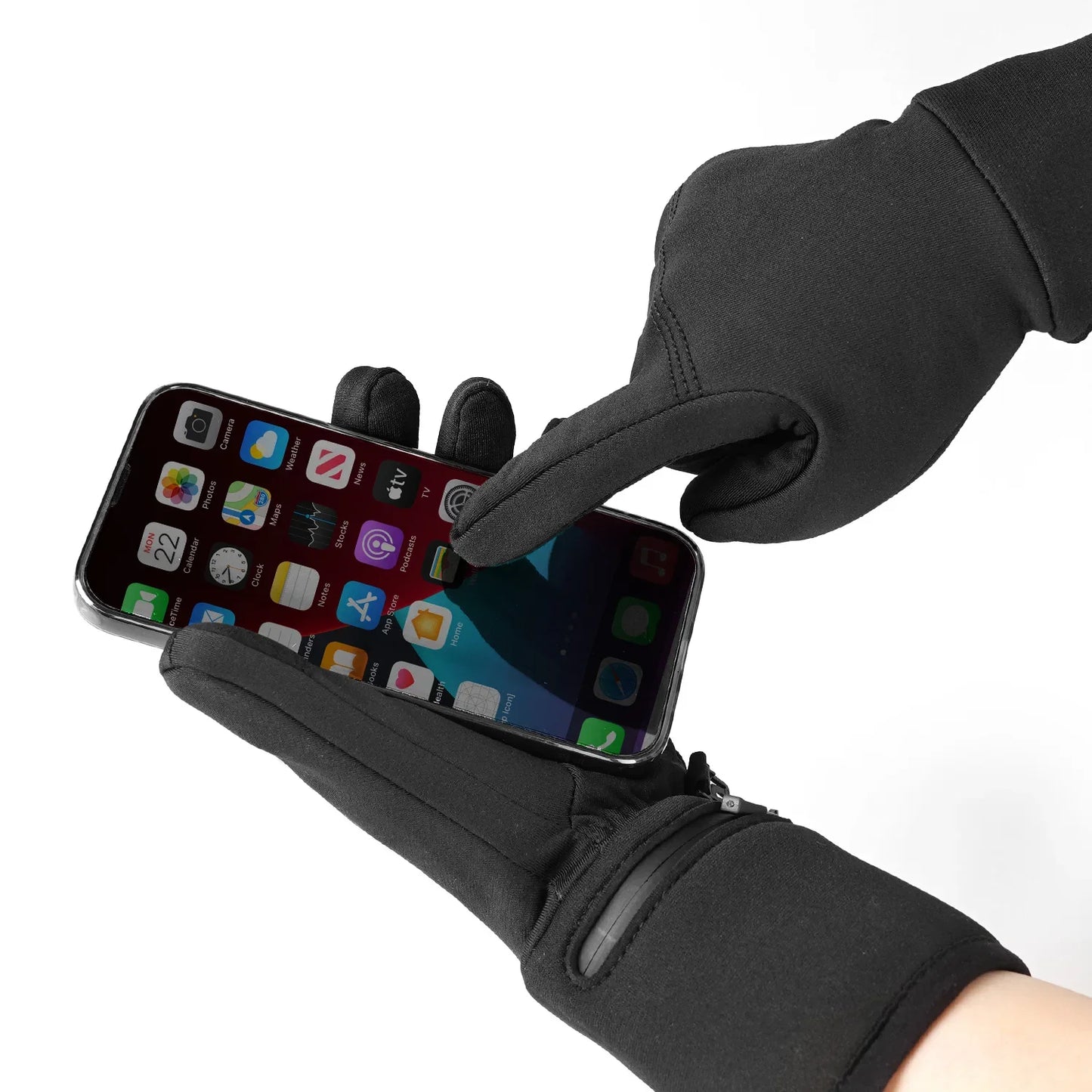 Winter Wind & Waterproof Thermal Heated Gloves with Rechargeable Battery
