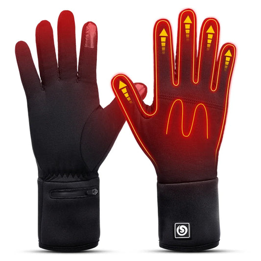 Winter Wind & Waterproof Thermal Heated Gloves with Rechargeable Battery