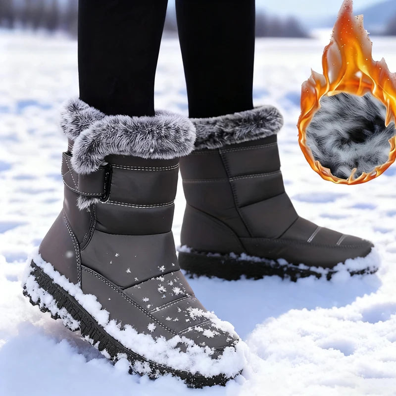Women's Winter Boots  2026 New Faux Fur Long Plush Platform Shoes Warm Cotton Couples Ankle Boots