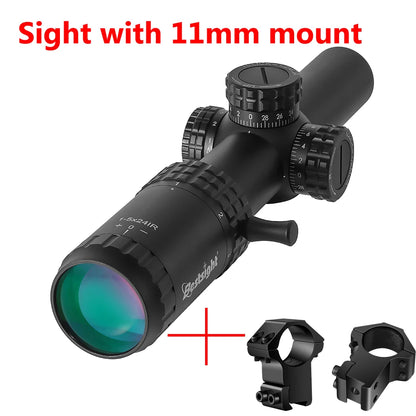 1-5X24 Tactical Optical Rifle Scope Red and Green Illuminated Reticle Ar15 Sight