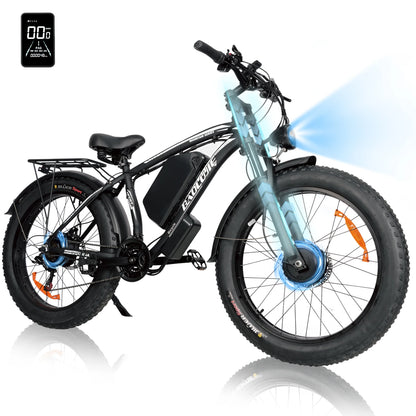 Electric Bicycle 60V 30AH Battery Max Speed 42 MPH