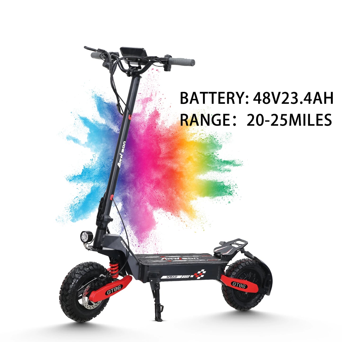 GT06 1200W Foldable E-Scooter for Adults -Max Speed 25MPH, 48V 13AH/23.4AH, 11"Off-Road Tires | US Stock, Factory Direct