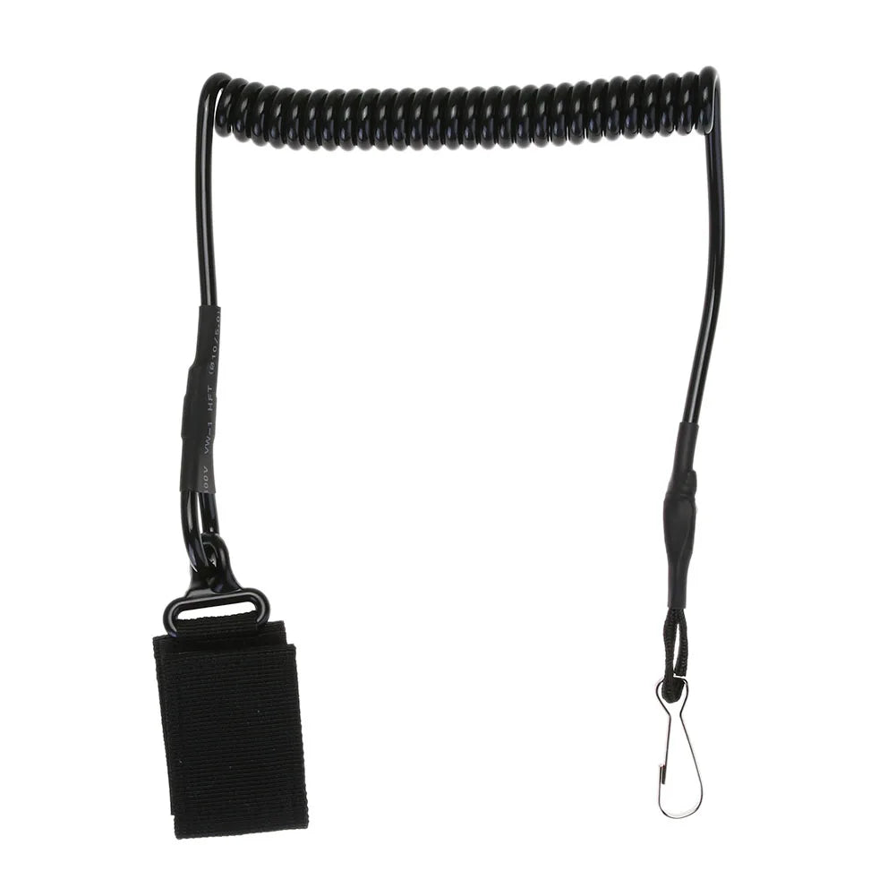Outdoor Tactic Spring Lanyard Elastic Retractable Waist Hanging for hand Guns Rifle Sling