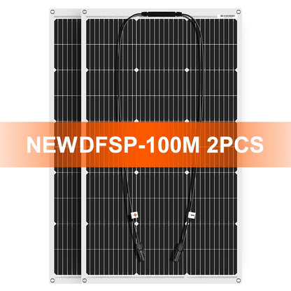 18V 100-400W Flexible Waterproof Monocrystalline Solar Panels