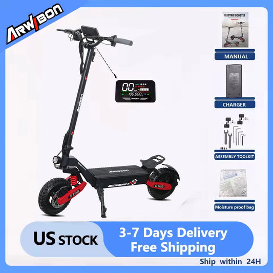 GT06 1200W Foldable E-Scooter for Adults -Max Speed 25MPH, 48V 13AH/23.4AH, 11"Off-Road Tires | US Stock, Factory Direct