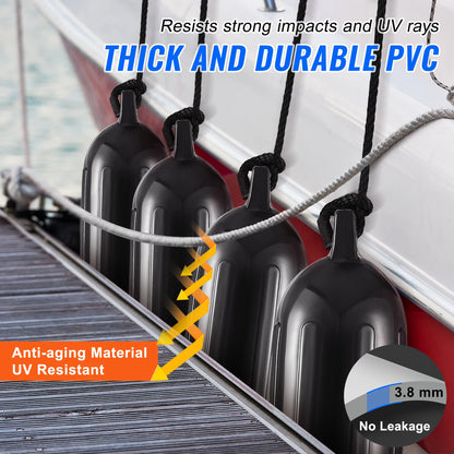 Marine Boat Dock Fender Bumper with Air Pump 4 Ropes