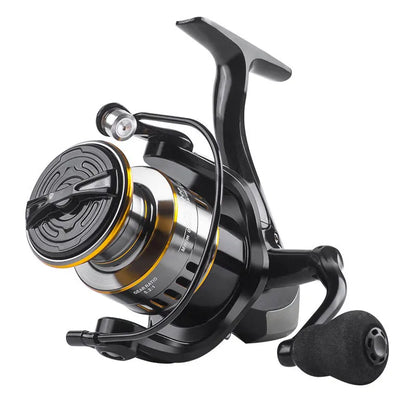 1 Piece Two-Hand Rotating Fishing Reel, He1000-7000 Series, 5.2:1 Gear Ratio, 22.05lb Extraction, Smooth and Sensitive Aluminum Alloy Body, Pa Nylon, Left/Right Hands Suitable for Freshwater and Saltwater