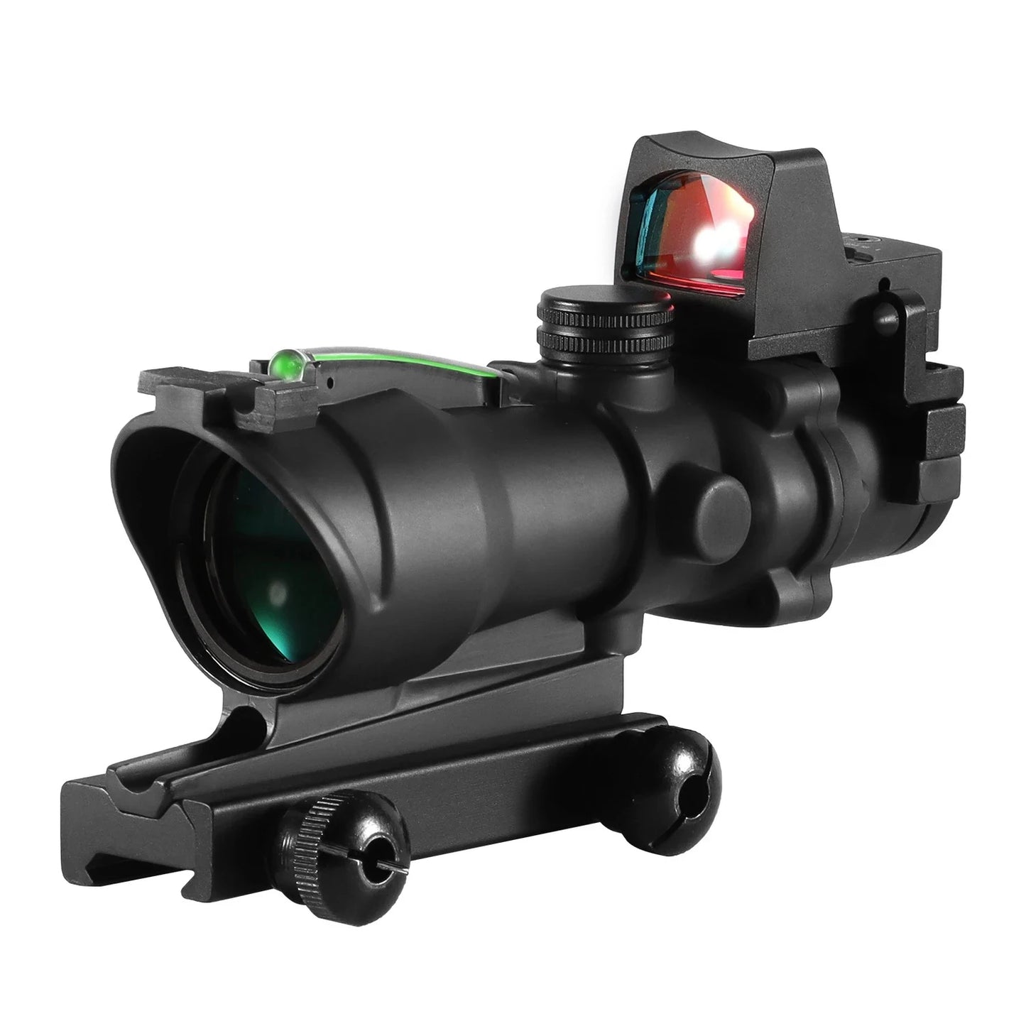 Adjustable 4x32 Red Dot 1x  4x Scope  Red Dot Tactical Scope 20mm Rail Scope for Hunting