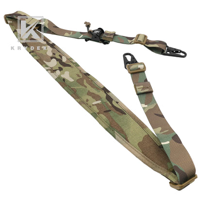 KRYDEX Tactical padded Gun Sling, Removable 2 Point / 1 Point 2.25"
