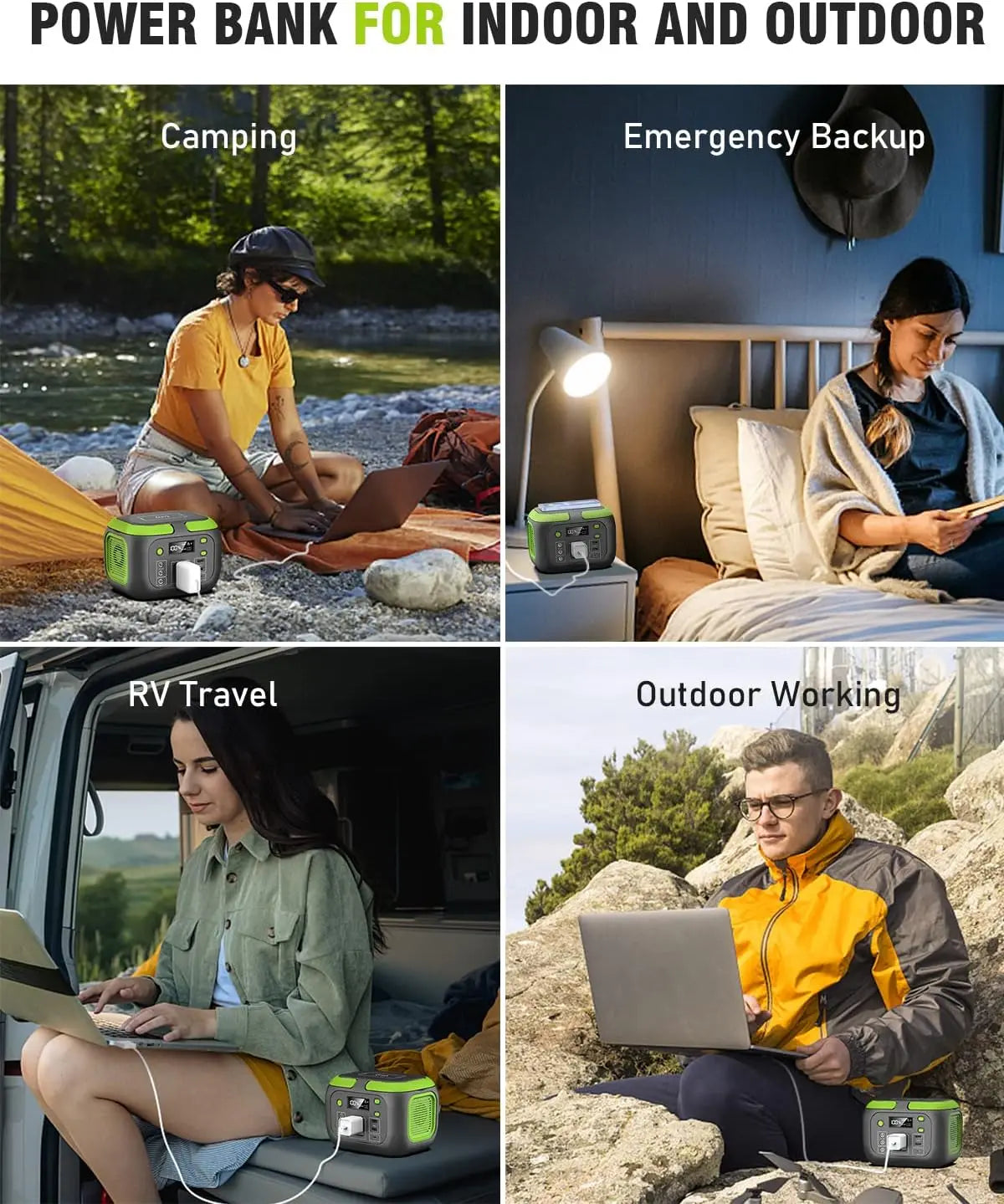 Solar Portable Power Station, with 110V AC Outlets