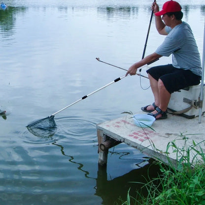 Telescopic Folding Fishing Landing Net 190CM Pole Aluminum long Handle For Bird Fish Catch Aquarium Ponds