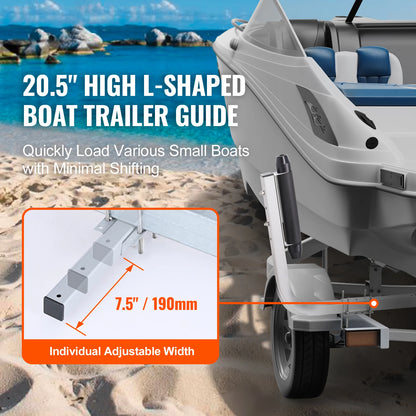 SucceBuy Boat Trailer Guide Adjustable Guide Poles 2PCS Rustproof Galvanized Steel Trailer Guide for Ski Boat Sailboat Trailer