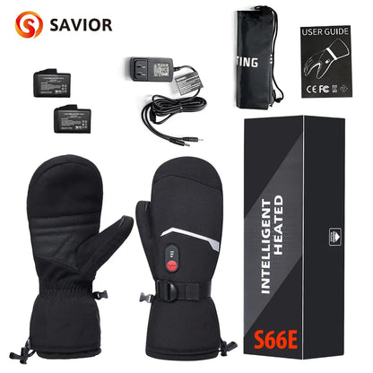 Savior Many Types Mittens Heated Gloves Touch Phone Waterproof Windproof Battery Electric Skiing Gloves Men Women