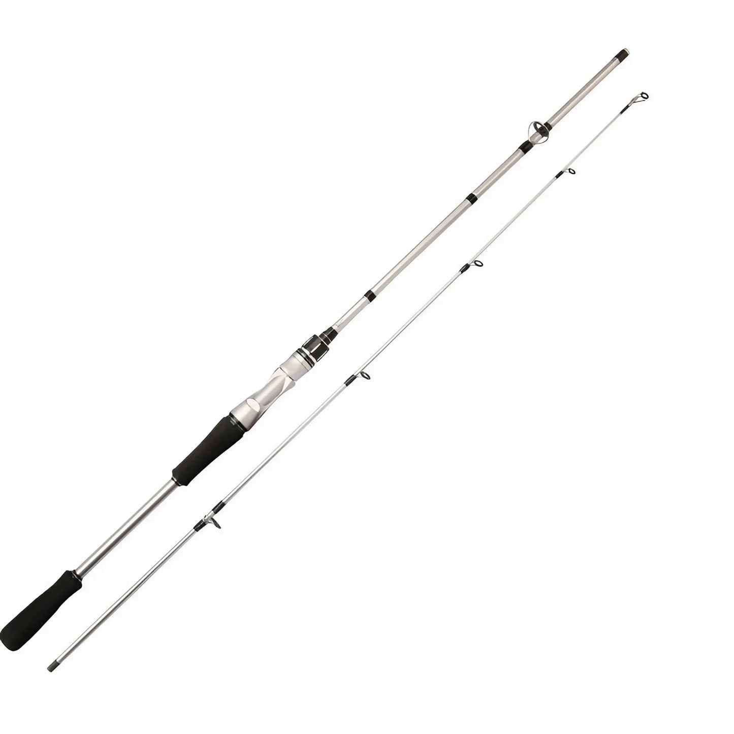 180cm/ 70.86inch-Silvery Carbon Fiber Rod-M Tuning, Medium-Fast Speed-Used for Freshwater and Saltwater