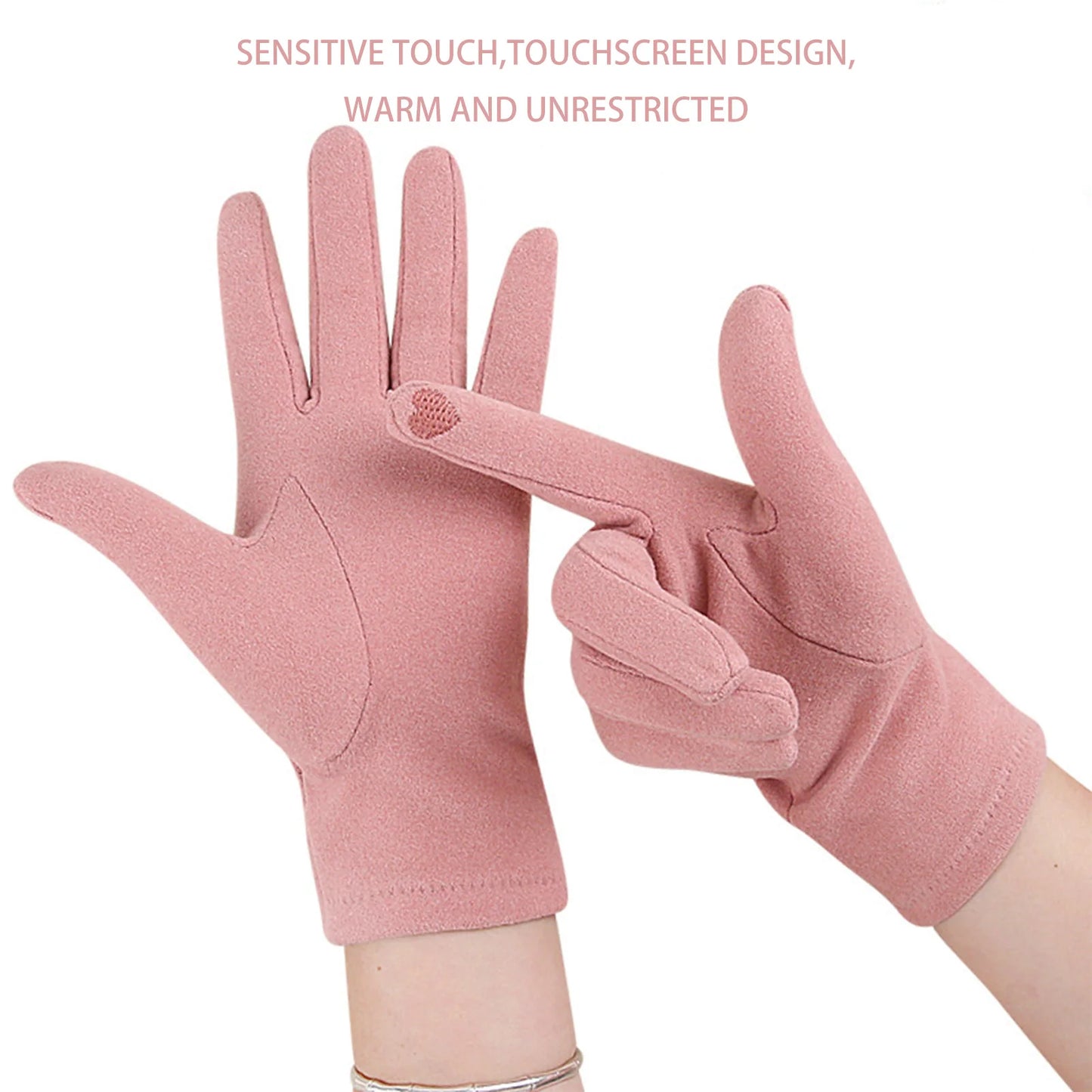 Women's Winter Warm Gloves Touchscreen Texting Thick Thermal Snow Gloves