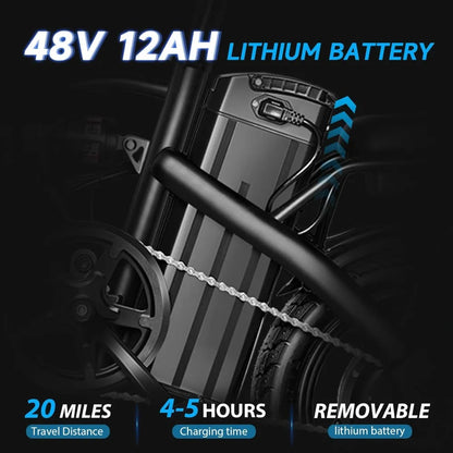 High quality - Electric Bike for Adults,  576WH Removable Battery,14"/20" Folding , 20MPH - NEW