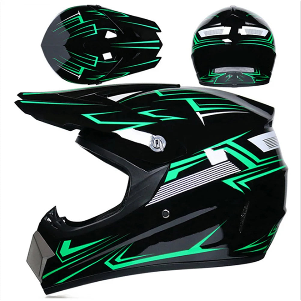 Full Face Motocross Helmet  Resistant ABS Engineering Plastic for Adult
