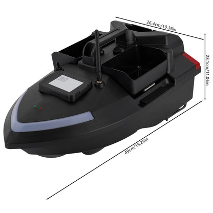 Rechargeable Fishing Bait Boat 500m Remote Control GPS Bait Boat Fish Finder with 1 Charger 2kg Load